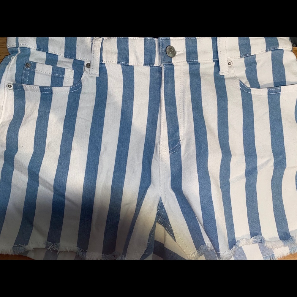 bluespice white and blue stripe shorts